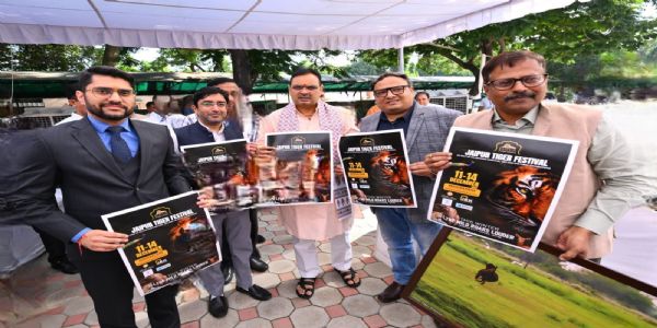 मुख्यमंत्री भजनलाल शर्मा ने किया जयपुर टाइगर फेस्टिवल के पोस्टर का विमोचन