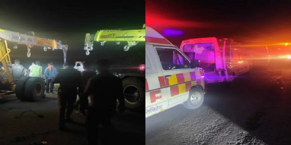 मप्र में भैरुघाट पर भिड़ंत के बाद गहरी खाई में गिरी बस और कार, 4 लोगों की मौत