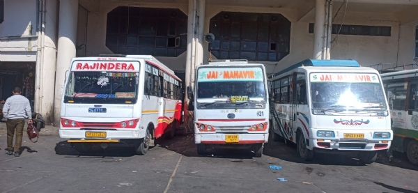 शिमला में निजी बसें