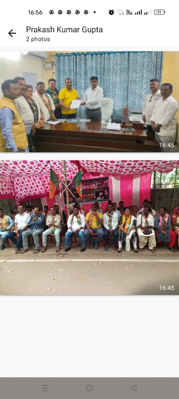 भाजपा का धरना