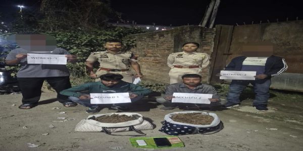 गुवाहाटी में भारी मात्रा में गांजा के साथ दो तस्कर गिरफ्तार