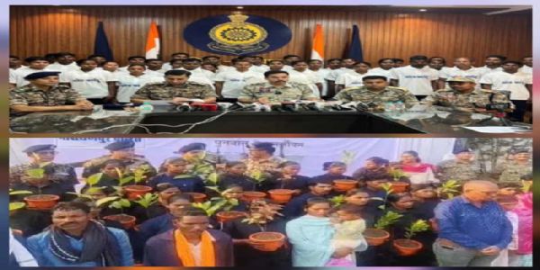 65 लाख के इनामी 37 नक्सलियों ने किया आत्मसमर्पण