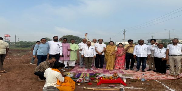 धमतरी : कुरुद में नवीन भाजपा कार्यालय का भूमि पूजन संपन्न