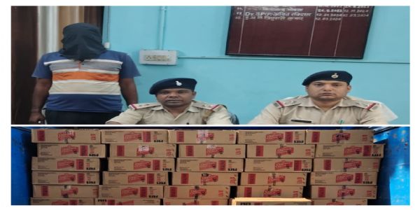 पुलिस ने भारी मात्रा में अवैध शराब किया जब्‍त, एक गिरफ्तार