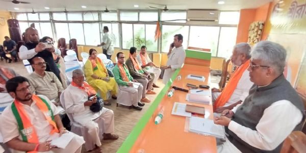 श्रीरामपुर में भाजपा की सांगठनिक बैठक, भूपेंद्र यादव रहे मौजूद