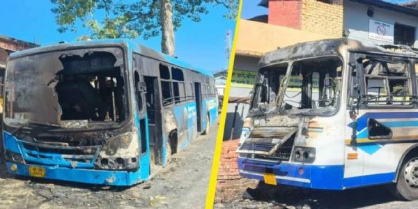 बैजनाथ में आधी रात को धू-धूकर जली एचआरटीसी और सीटीयू की बसें, जांच में जुटी पुलिस