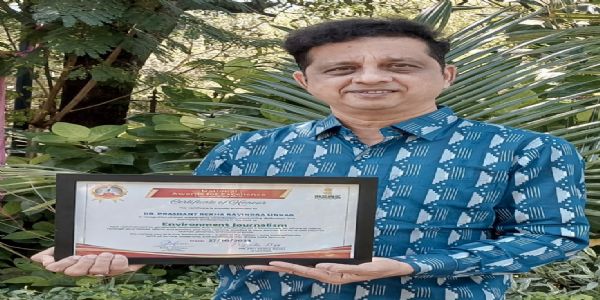 डॉ प्रशांत सिनकर को राष्ट्रीय उत्कृष्टता सम्मान से नवाजा गया