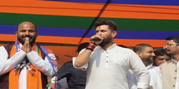 कसबा में चिराग पासवान बोले — एनडीए की लहर, नितेश सिंह को भारी बहुमत से जिताएं