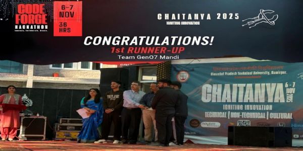 एचपीटीयू हैकाथॉन 2025 में एसपीयू के विद्यार्थियों का शानदार प्रदर्शन, द्वित्तीय स्थान हासिल किया