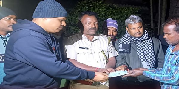 हाथी के हमले में मौत : 24 घंटे के भीतर पीड़ित परिवार को मिला मुआवजा