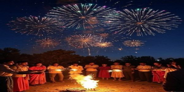 दीपावली का प्रतीकात्मक चित्र दीपावली का प्रतीकात्मक चित्र