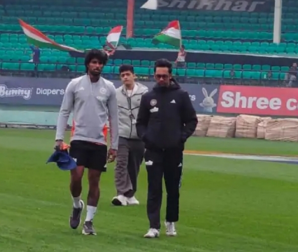 अभ्यास के दौरान बल्लेबाज तिलक वर्मा। अभ्यास के दौरान बल्लेबाज तिलक वर्मा।