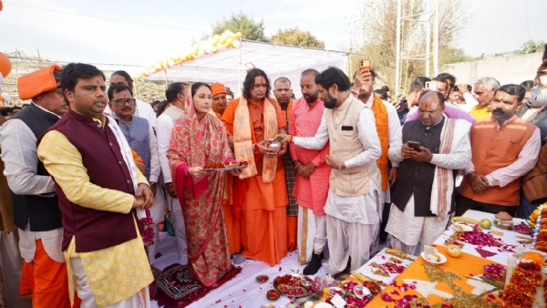 दिव्य श्रीराम कथा व 1008 कुंडीय श्री हनुमान महायज्ञ का भूमि पूजन दिव्य श्रीराम कथा व 1008 कुंडीय श्री हनुमान महायज्ञ का भूमि पूजन