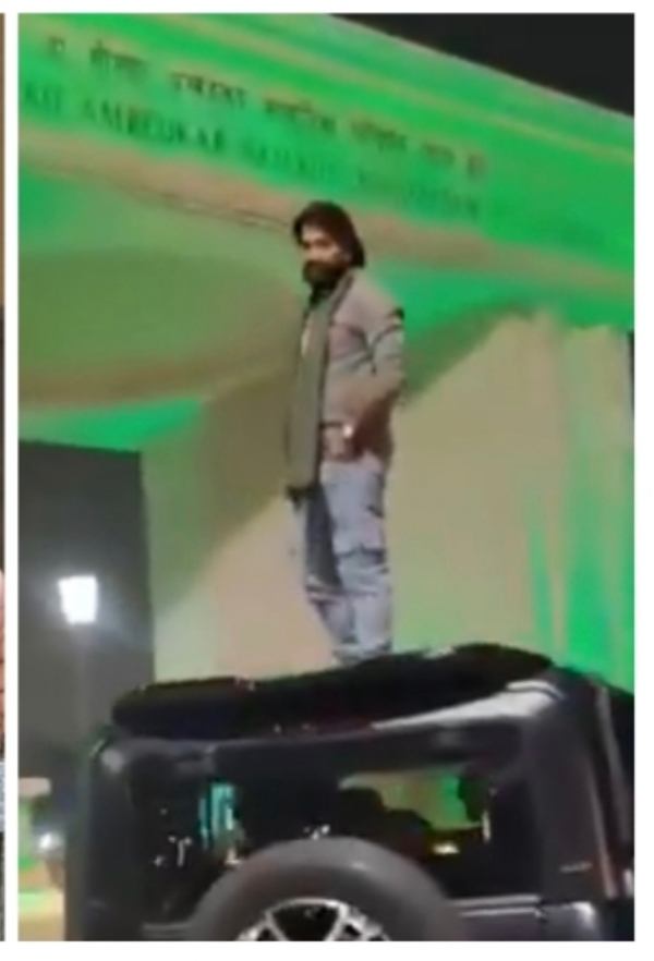 कार पर स्टंट करते युवक कार पर स्टंट करते युवक