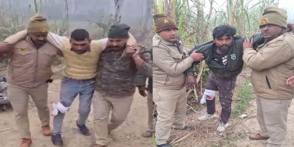 पुलिस मुठभेड़ में दो शातिर लुटेरे गिरफ्तार, लूट का माल और अवैध हथियार बरामद
