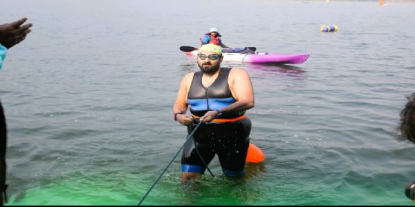 डिमना लेक में हुआ पहला ओपन वाटर स्विम-अ-थॉन आयोजित