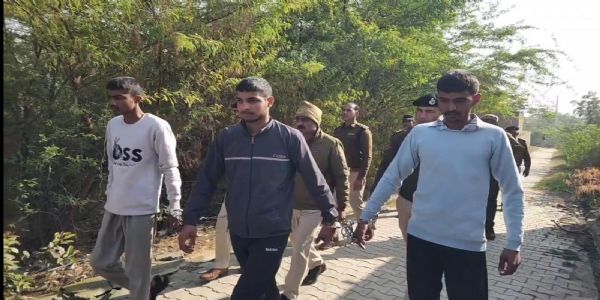 रोहतक पुलिस ने ऑनर किलिंग आरोपियों को प्रोडेक्शन वारंट पर लेकर किया क्राइम सीन री-क्रिएट