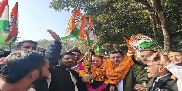 प्रदेश अध्यक्ष बनने के बाद पहली बार सिरमौर पहुंचने पर विनय कुमार का जोरदार स्वागत