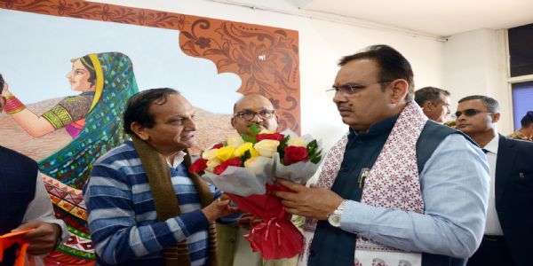 मुख्यमंत्री भजनलाल शर्मा संक्षिप्त प्रवास पर पहुंचे जोधपुर, एयरपोर्ट पर स्वागत
