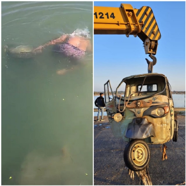 सामने से चोरी हुआ आॅटो दूधी नदी में मिला सामने से चोरी हुआ आॅटो दूधी नदी में मिला