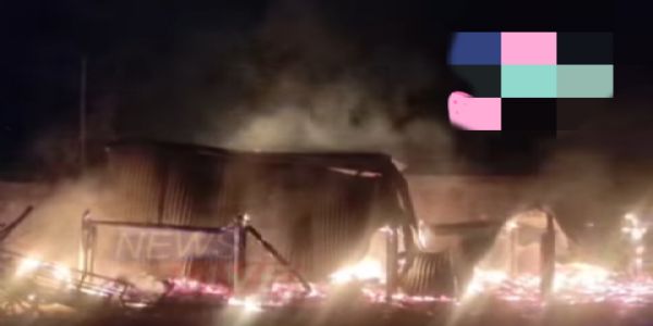 कलियाबर में लगी भयावह आग, बकरा व मुर्गी फार्म जलकर राख