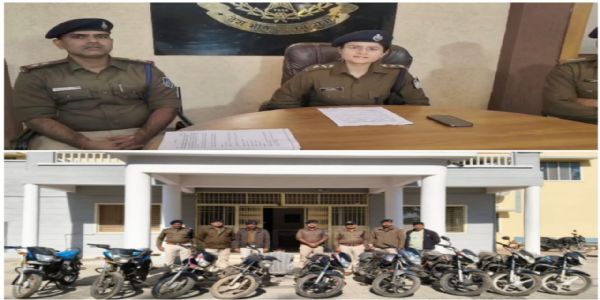 राजगढ़ः शातिर चोर गिरफ्तार,निशानदेही पर 9 बाइकें जब्त