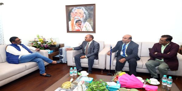 मुख्यमंत्री से मिले बैंक ऑफ़ इंडिया के जीएम और एजीएम