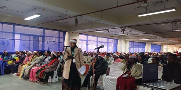 समाहरणालय रांची में धूमधाम से मनी क्रिसमस मिलन समारोह
