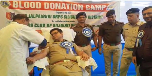 न्यू जलपाईगुड़ी स्टेशन पर रक्तदान शिविर का आयोजन