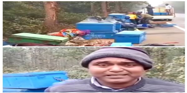 घने कोहरे में बस दुर्घटनाग्रस्त, नौ घायल