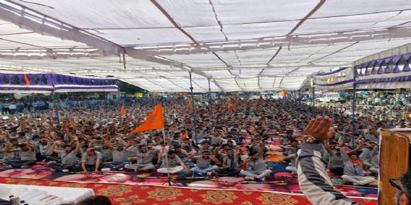 मंदसौरः पूरे शौर्य के साथ निकली बजरंग दन की शौर्य यात्रा