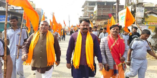 रांची में बजरंग दल का भव्य शौर्य संचलन, हजारों कार्यकर्ताओं ने लिया भाग