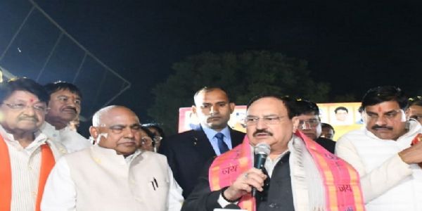 अध्यक्ष जगत प्रकाश नड्डा इंदौर एयरपोर्ट पर