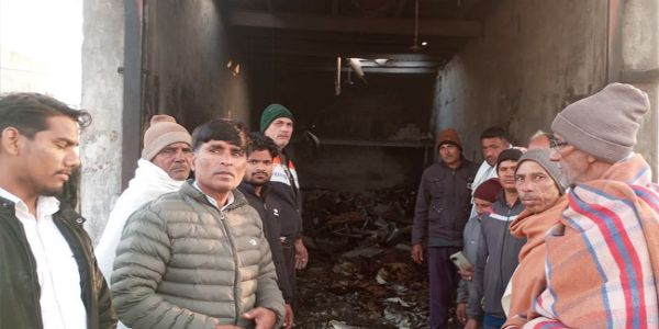 सोनीपत: शॉर्ट सर्किट से परचून दुकान में आग, लाखों नुकसान