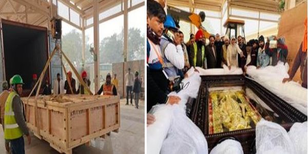 भगवान श्रीराम की तंजावुर कला कृति का परिवहन