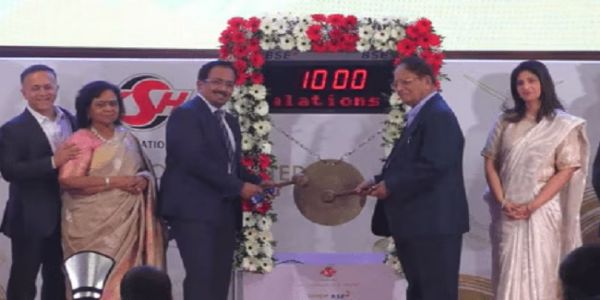 केएसएच इंटरनेशनल का शेयर करीब चार फीसदी की गिरावट के साथ सूचीबद्ध