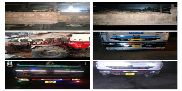 कठुआ पुलिस ने अवैध खनन में लिप्त 10 वाहन जब्त किए