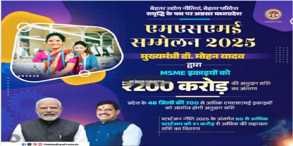 वार्ष‍िकी 2025 : मध्य प्रदेश ने एमएसएमई और स्टार्टअप क्रांति में लिखा स्वर्णिम अध्याय
