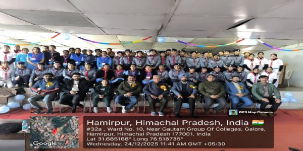 गौतम कॉलेज हमीरपुर में युवा आपदा मित्र प्रशिक्षण शिविर का शुभारंभ