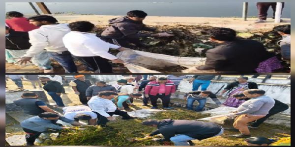 दलपत सागर को स्वच्छ एवं सुंदर बनाए रखने शहरवासियों ने किया श्रमदान