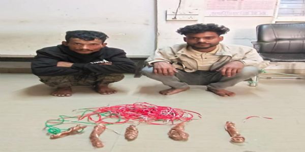 चोरी के मामले में दो आरोपित गिरफ्तार