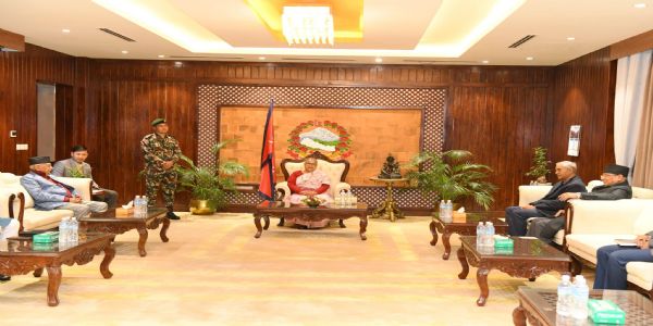 शीर्ष नेताओं से मुलाकात करती प्रधानमंत्री सुशीला कार्की