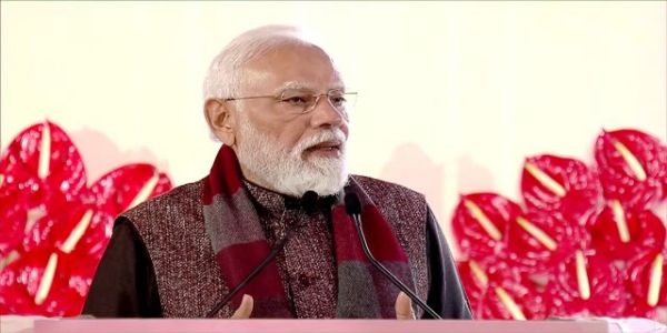 प्रधानमंत्री नरेन्द्र मोदी शुक्रवार को वीर बाल दिवस पर आयोजित कार्यक्रम को संबोधित करते हुए