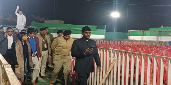 नियुक्ति पत्र वितरण 30 को, डीसी ने कार्यक्रम स्थल का किया निरीक्षण