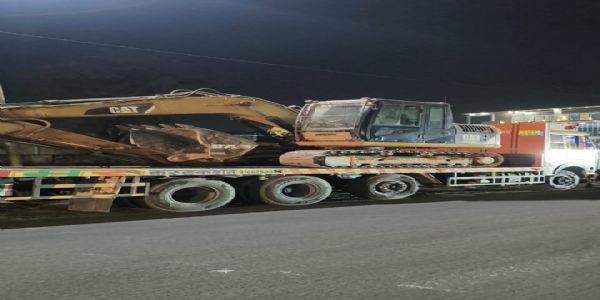 अवैध खनन गतिविधियों के खिलाफ संयुक्त अभियान में तीन एक्सक्वेटर सहित 25 वाहन जब्त