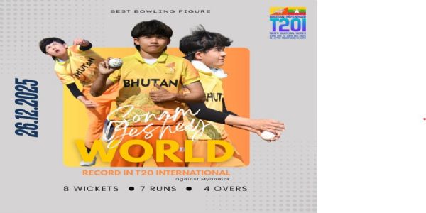 भूटान के बाएं हाथ के स्पिनर सोनम येशे