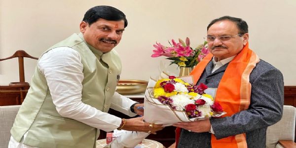 मुख्यमंत्री डॉ. यादव ने केंद्रीय स्वास्थ्य मंत्री  नड्डा से की भेंट