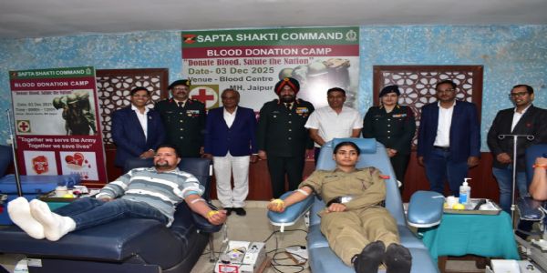 आर्मी डे :मिलिट्री हॉस्पिटल जयपुर में 572 यूनिट रक्तदान