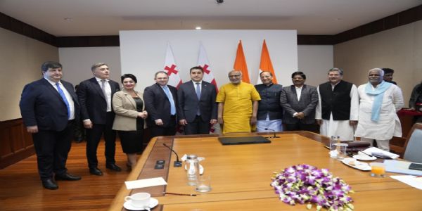 जॉर्जिया के  संसदीय प्रतिनिधिमंडल ने राज्य सभा के सभापति सीपी राधाकृष्णन से की मुलाकात