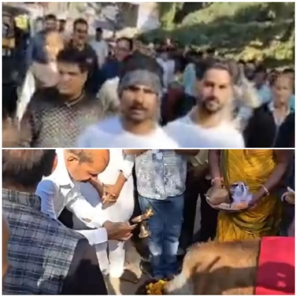 गोमाता संकीर्तन यात्रा, लगाया 56 भोग गोमाता संकीर्तन यात्रा, लगाया 56 भोग